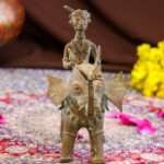 Handcrafted Tribal Dhokra Brass Elephant With Tribal Man – Lost Wax Indian Art - Image 6