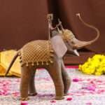 Handcrafted Dhokra Brass Tribal Elephant With Tribal Man– Lost Wax Indian Art 5inches - Image 2