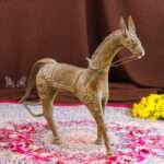 Handmade Brass Dhokra Tribal Horse Statue | Traditional Indian Folk Art Sculpture - Image 5
