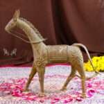 Handmade Brass Dhokra Tribal Horse Statue | Traditional Indian Folk Art Sculpture - Image 3