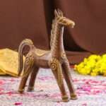 Handmade Brass Dhokra Tribal Horse Statue | Traditional Indian Folk Art Sculpture - Image 4