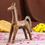Handmade Brass Dhokra Tribal Horse Statue | Traditional Indian Folk Art Sculpture - Image 2