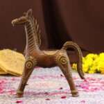 Handmade Brass Dhokra Tribal Horse Statue | Traditional Indian Folk Art Sculpture - Image 6