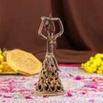 Bastar Art Tribal Brass Lady Candle Holder, Traditional Dhokra Art Figurine Stand, Antique Finish - Image 2