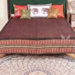 Bagru Hand Block Printing Hand stitched Kantha Bed Cover Bagru Hand Block Printing – Handmade Cotton Bedspread, King Size 90 × 108 Inches - Image 5