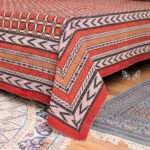 Beautiful Bagru Hand Block Printing Hand stitched Kantha Bed Cover – Handmade Cotton Bedspread, King Size 90 × 108 Inches - Image 4