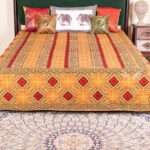 HandStitched Cotton Kantha Bed Cover – Jaipuri Hand Block Printed King Size Bedspread - Image 5