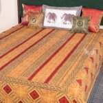 HandStitched Cotton Kantha Bed Cover – Jaipuri Hand Block Printed King Size Bedspread - Image 4