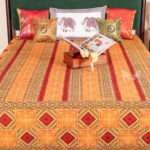 HandStitched Cotton Kantha Bed Cover – Jaipuri Hand Block Printed King Size Bedspread - Image 2