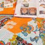 Traditional Jaipuri Block Print Kantha Bed Cover | Handmade 100% Cotton King Size Quilt Bedspread - Image 4