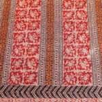 Bagru Hand Block Printing Hand stitched Kantha Bed Cover – Handmade Cotton Bedspread, King Size 90 × 108 Inches - Image 2