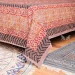 Bagru Hand Block Printing Hand stitched Kantha Bed Cover – Handmade Cotton Bedspread, King Size 90 × 108 Inches - Image 5