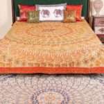 Hand stitched Rajasthani Kantha Bed Cover with Traditional Indian Embroidery – Handmade Cotton Bedspread, King Size 90 × 108 Inches - Image 6