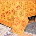 Hand stitched Rajasthani Kantha Bed Cover with Traditional Indian Embroidery – Handmade Cotton Bedspread, King Size 90 × 108 Inches - Image 2