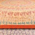 Hand stitched Rajasthani Kantha Bed Cover with Traditional Indian Embroidery – Handmade Cotton Bedspread, King Size 90 × 108 Inches - Image 7