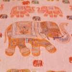 Hand stitched Elephant Kantha Bed Cover with Traditional Indian Embroidery – Handmade Cotton Bedspread, King Size 90 × 108 Inches - Image 6