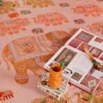 Hand stitched Elephant Kantha Bed Cover with Traditional Indian Embroidery – Handmade Cotton Bedspread, King Size 90 × 108 Inches - Image 4