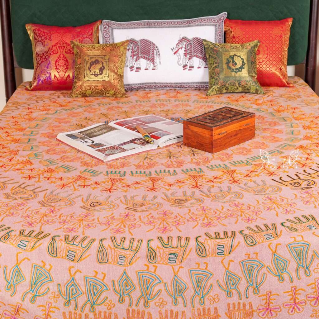 kantha bed cover