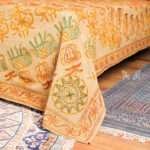 Hand stitched Rajasthani Kantha Bed Cover with Traditional Indian Embroidery – Handmade Cotton Bedspread, King Size 90 × 108 Inches - Image 6