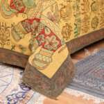 Hand stitched Rajasthani Kantha Bed Cover with Traditional Indian Embroidery – Handmade Cotton Bedspread, King Size 90 × 108 Inches - Image 2