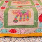 Hand Stitched Kantha Appliqué Work Bed Cover – Handmade Cotton Patchwork Bedspread, King Size 90 × 108 Inches - Image 6