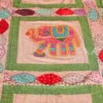 Hand Stitched Kantha Appliqué Work Bed Cover – Handmade Cotton Patchwork Bedspread, King Size 90 × 108 Inches - Image 5