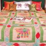 Appliqué Work Bed Cover