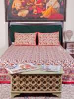 Bagru Print Cotton Double Bedsheet