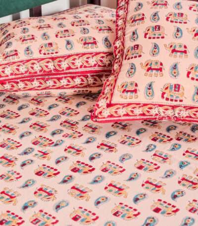 Block Printed Double Bedsheet