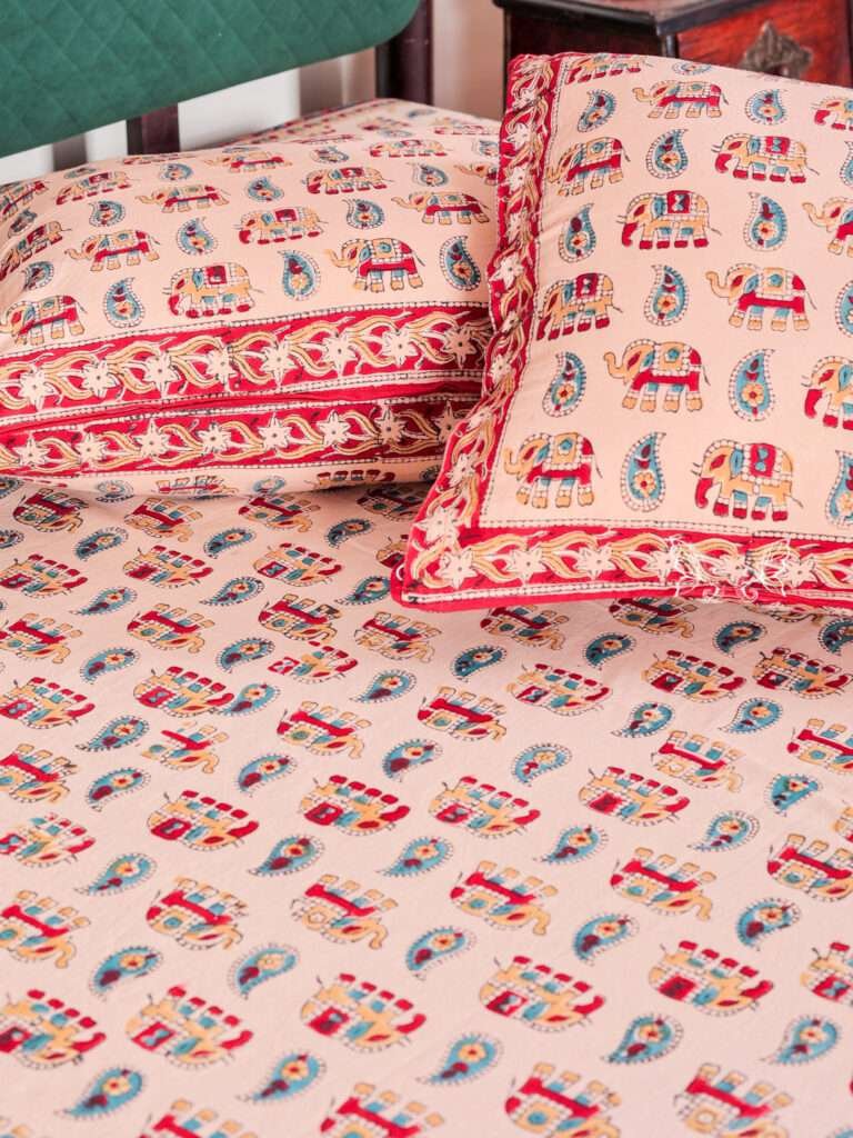 Block Printed Double Bedsheet
