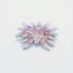 Handcrafted 92.5 Sterling Silver Bird Sunburst Brooch with Ruby and Zircon Pavé - Image 5