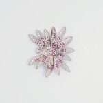 Handcrafted 92.5 Sterling Silver Bird Sunburst Brooch with Ruby and Zircon Pavé - Image 2