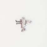 Handcrafted 92.5 Sterling Silver India Map Brooch with Ruby, Sapphire & Zircon Pavé - Image 3