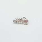 Majestic Peacock 92.5 Sterling Silver Brooch with Ruby and Blue Sapphire Pavé - Image 2