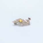 Handcrafted 92.5 Sterling Silver Peacock Brooch with Golden Topaz and Precious Gemstone Accents - Image 4