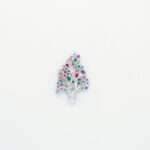Handcrafted 92.5 Sterling Silver Flower Pot Brooch with Emerald, Ruby, Sapphire & Diamonds - Image 3