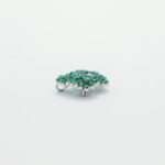 Handcrafted 92.5 Sterling Silver Floral Cluster Brooch with Natural Emeralds - Image 4