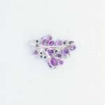 Handcrafted 92.5 Sterling Silver Amethyst "Tree of Life" Brooch with Natural Gemstone Clusters - Image 3