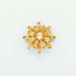 Handcrafted 92.5 Sterling Silver Sunburst Brooch with Natural Golden Topaz Clusters - Image 4