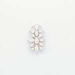 Handcrafted 92.5 Sterling Silver Floral Brooch with Natural Ethiopian Opal Clusters - Image 3
