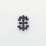 Handcrafted 92.5 Sterling Silver Floral Brooch with Rare Black Star Gemstone Cluster - Image 2