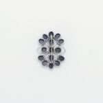 Handcrafted 92.5 Sterling Silver Floral Brooch with Rare Black Star Gemstone Cluster - Image 5