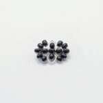 Handcrafted 92.5 Sterling Silver Floral Brooch with Rare Black Star Gemstone Cluster - Image 4