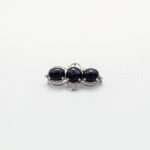 Handcrafted 92.5 Sterling Silver Floral Brooch with Rare Black Star Gemstones - Image 5