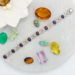 Handcrafted Star Ruby Silver Bracelet with Cubic Zirconia