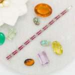 Ruby Silver Bracelet with Diamonds