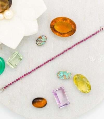 Ruby Silver Bracelet