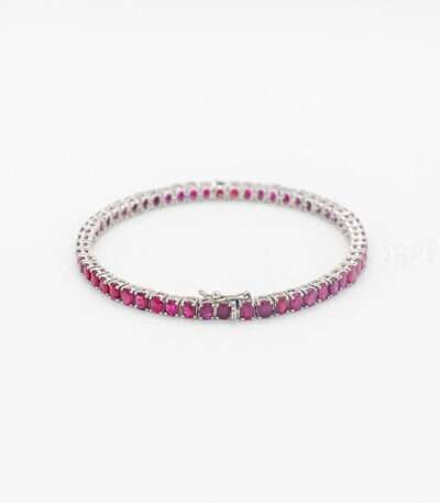 Ruby Silver Bracelet