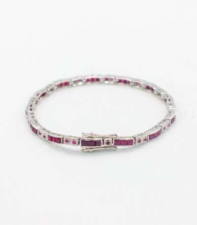 Ruby Silver Bracelet
