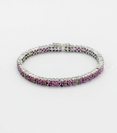 Real Ruby Silver Bracelet